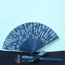 Special offer Miao imitation batik fan stage props fan Guizhou special gift size 20cm
