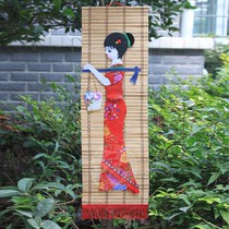 Characteristic decorative painting home living room study decorative painting wall hanging bamboo curtain painting 22 * 65cm random hair drawing