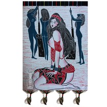 Special offer Guizhou Huangguoshu painting ethnic minority characteristic pattern double-layer mural Miao Dai 56 * 78cm