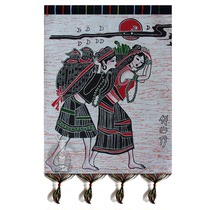 Special Miao cloth painting printing characteristic pattern double-layer mural Miao Dai 54 * 78cm