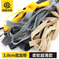 1cm color thin baby elastic band imported spandex material soft close-fitting side belt elastic cloth strip