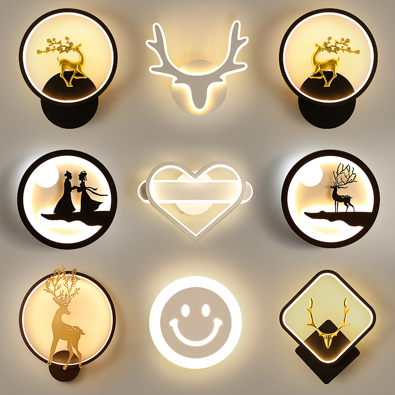 Wall Lamp Bedroom Living Room TV Background Wall Lamp Modern Minima Light Extravagant Stairs Aisle Creative Wall Bed Headlights