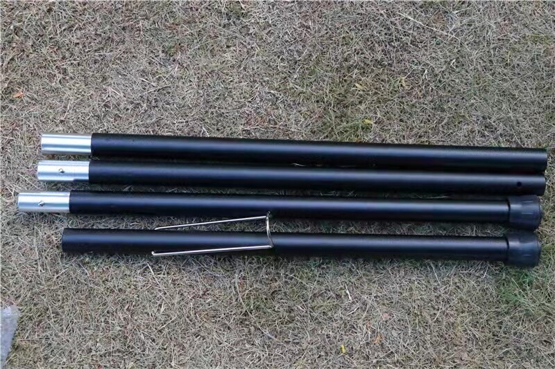 Outdoor canopy tent support telescopic rod 28MM aluminum alloy rod aviation black aluminum rod support telescopic rod accessories foyer camp column