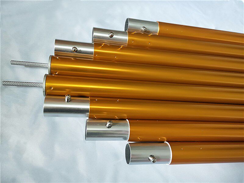 Outdoor aluminum alloy canopy pole tent foyer pole support telescopic pole 2 4m33MM bold large canopy tent camp column