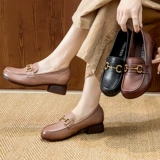 Туфли для матери, обувь для кожаной обуви, комфортные лоферы, для среднего возраста, из натуральной кожи, мягкая подошва