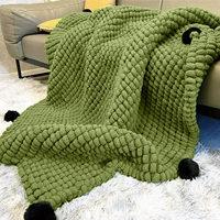 Модель «Черный шар» — оливково-зеленый [100 см x 120 см] Пакет материалов для одеяла Бесплатные инструменты + видеоурок