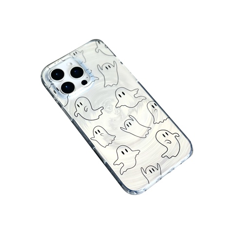 Cute Ghost Pattern IMD Soft Anti-Fall iPhone Case