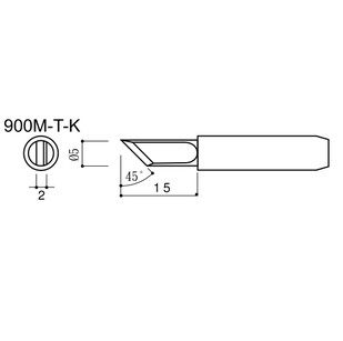 HAKKO original Japanese white light 900M-T-K K knife-shaped soldering tip Soldering tip suitable for 936 937