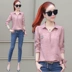 Áo len mùa thu sớm phiên bản hàn quốc mùa thu nữ 2018 mới port gió áo sơ mi trái tim sơ mi retro dài tay sơ mi dài tay Áo sơ mi dài tay