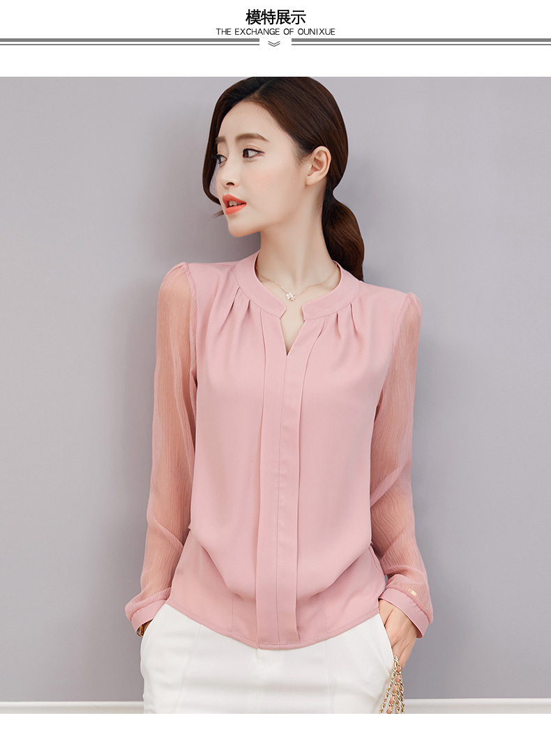 Áo sơ mi nữ Manna voan dài tay nữ 2018 phiên bản Hàn Quốc mới của size lớn chuyên nghiệp chạm đáy áo sơ mi mùa thu giản dị áo sơ mi nữ dài tay cao cấp