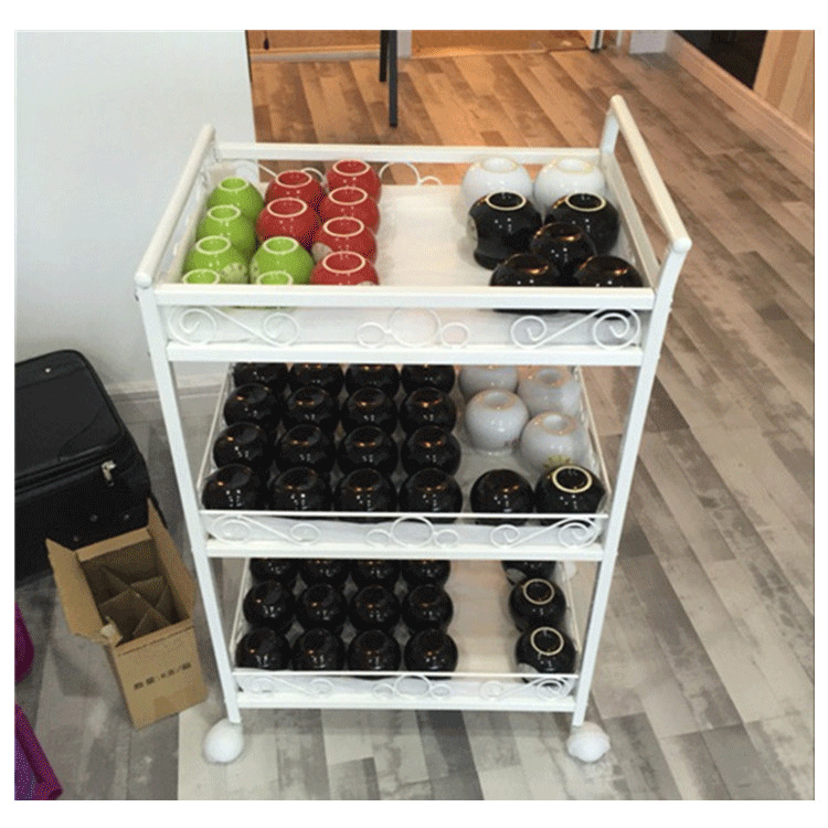 Beauty driver cart Three layers with drawers hair salon hair salon beauty salon small stroller haircut Shop tool cart Beauty trolleys