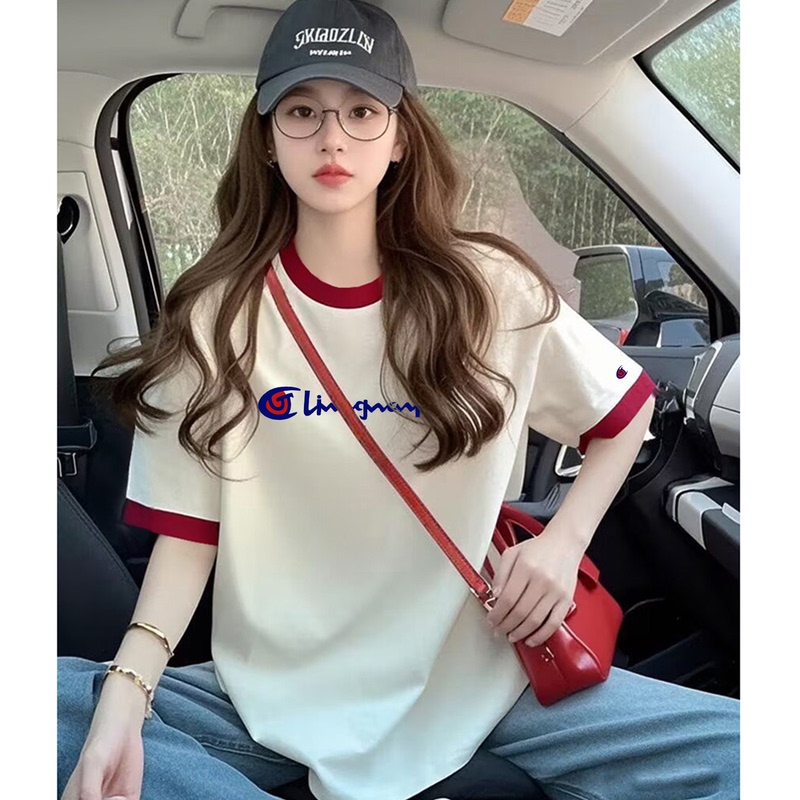 European Champion Platinum White T-Shirt for Women, Loose Fit, Tummy-Covering, Slimming, 2026 New Summer Couple Style Short-Sleeve Top ins Trendy European Champion Platinum White T-Shirt for Women, Loose Fit, Tummy-Covering, Slimming, 2026 New Summer Couple Style Short-Sleeve Top ins Trendy
