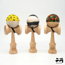Two or two kendama hand-painted kendama Yang Yang Yang maple sticky paint dragon Memphis spots