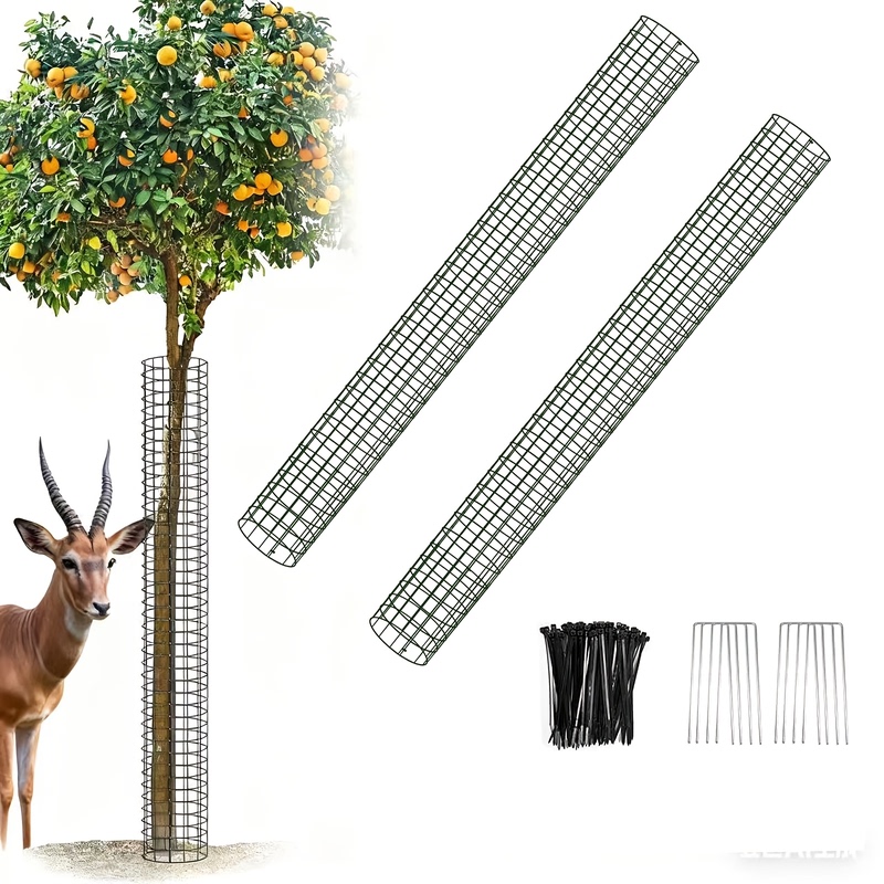 Plant Protector Grid Metal Cage Tree Trunk Bark Plant Rust-Proof Outdoor Net Cover Metal Plant Protection Net