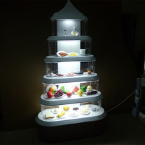Nutritional meal luxury pagoda balanced food display cabinet large pagoda