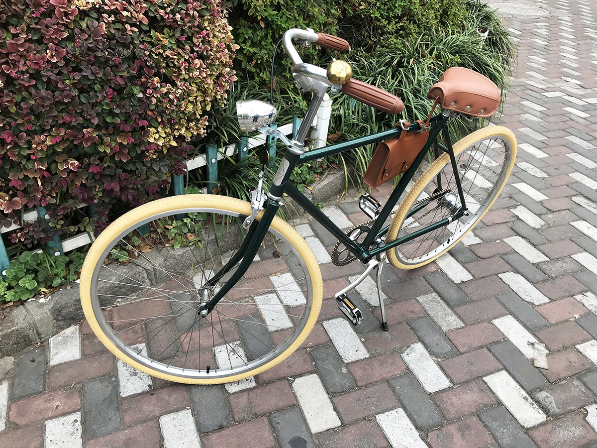 Double Eleven limited edition of 30 sets of large stone casings, brazed, inverted brakes, two-speed British retro bicycles, city cars