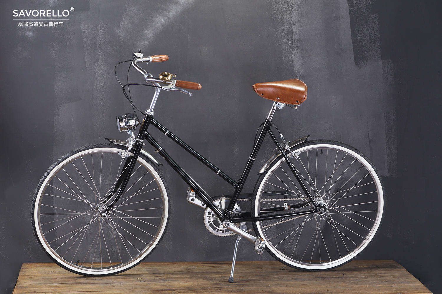 Savorello Sörssonlen Lady Retro Bike Built-in Three Gear Variable-speed Chain Box Hood Casing Copper Welding