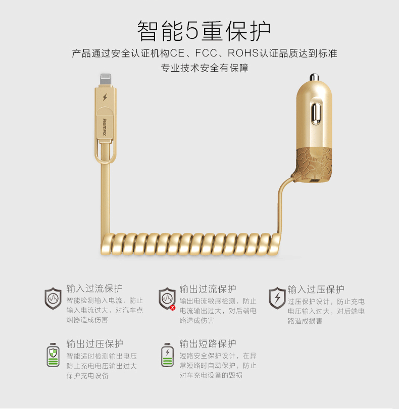 chargeur REMAX 3.4A, 3A - Ref 1302580 Image 14