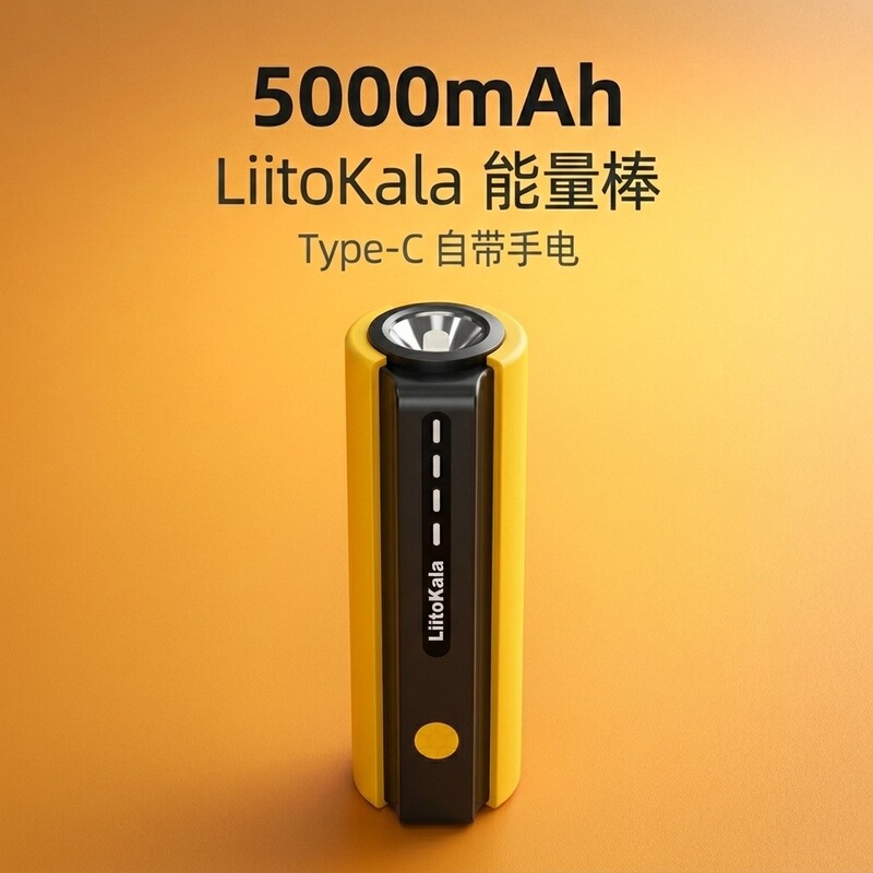 Liitokala Power Bank 5000Mah Comes with a Strong Flashlight, Type-C Dual-Purpose Portable Emergency Power Supply Liitokala Power Bank 5000Mah Comes with a Strong Flashlight, Type-C Dual-Purpose Portable Emergency Power Supply