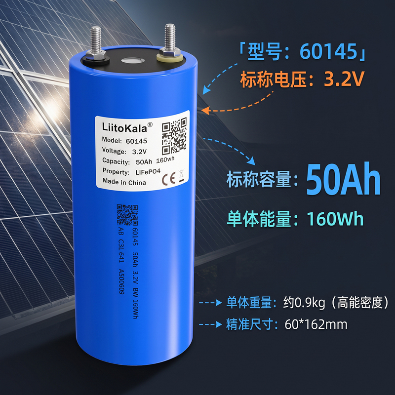 Liitokala Lithium Iron Phosphate 3.2V50Ah Large Single Cell Battery for Rv Solar Energy Storage Without Welding Liitokala Lithium Iron Phosphate 3.2V50Ah Large Single Cell Battery for Rv Solar Energy Storage Without Welding