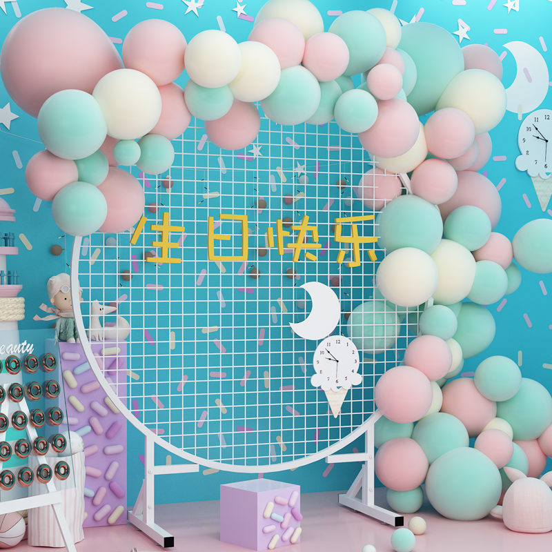 Vertical circular floor-to-ceiling grid frame wedding jewelry display stand promotional exhibition kindergarten works storage shelf