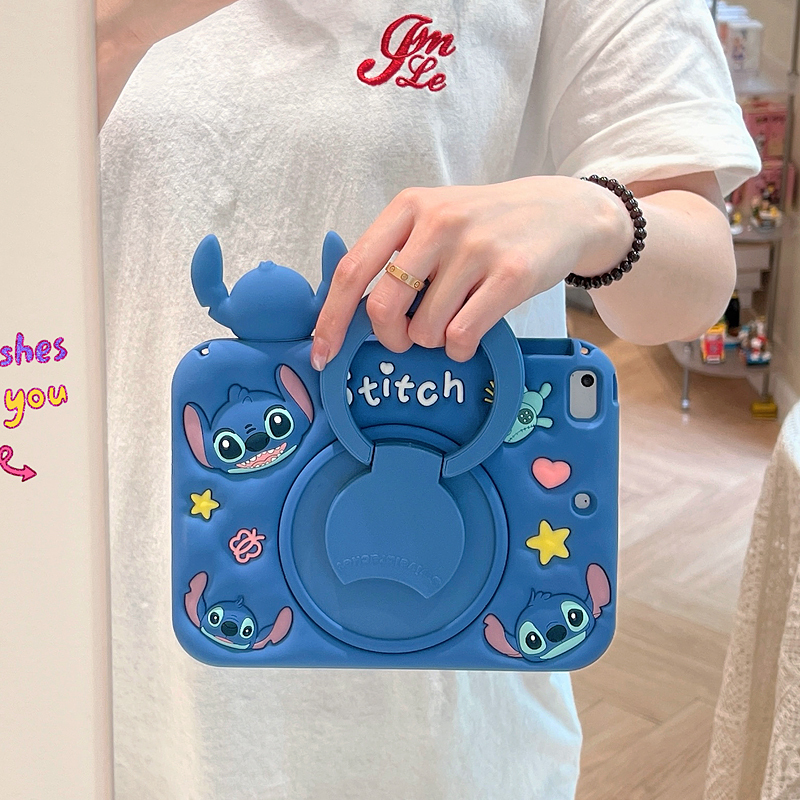 Suitable for Samsung Taba8 Protective Case S6Lite Tablet X200 Protective Shell A9+ Rotating X110 with Pen Slot A7Lite Cute T220 Silicone A11 Plus Anti-Fall T510 Cartoon T500