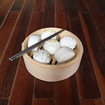 Chinese style Chinese costume wedding photos props steamed buns Steamed buns Steamed cage photography props simulation food New