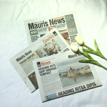 Vintage English newspaper Wedding travel location fashion diy Foreign newspaper Sea view documentary Street clap props