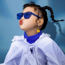 Childrens photography props creative glasses photo studio personality photo jelly glasses blue transparent glasses fashion sunglasses