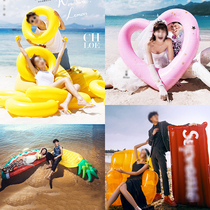 Photography props creative seaside wedding photos balloon tour props Sanya Flamingo Swimming ring props