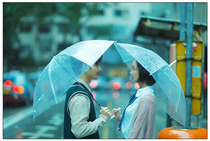 White transparent umbrella photo props Creative street pat hand-held wedding travel Japanese small fresh props