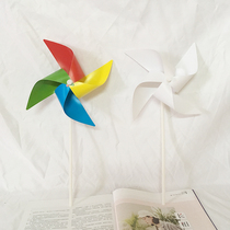 Windmill photo props Wedding travel color windmill childrens photo shooting Hand-held white windmill Japanese fresh