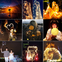 Night props led light string Wedding photography travel photography location photo creative hand props photo lamp beads