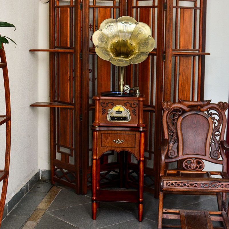 máy nghe nhạc đĩa than tiếng anh	 Jinmo retro phonograph âm thanh phòng khách vinyl máy ghi âm châu Âu cổ âm thanh âm thanh máy ghi âm - Máy hát máy chơi đĩa than
