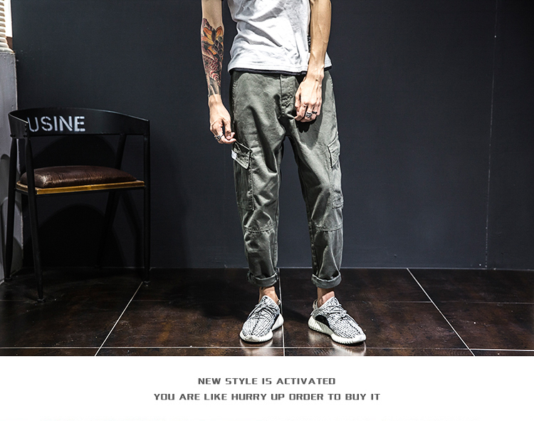 PUGESE Nhật Bản retro quần thẳng nam hoang dã lỏng lẻo thương hiệu quần âu sinh viên đơn giản overalls nam quần dài thể thao nam