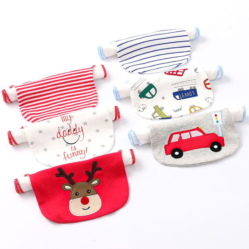 Kindergarten baby sweat towel 6 pieces of pure cotton newborn baby 2 - 6 years old suck sweat towel soft and increase soft