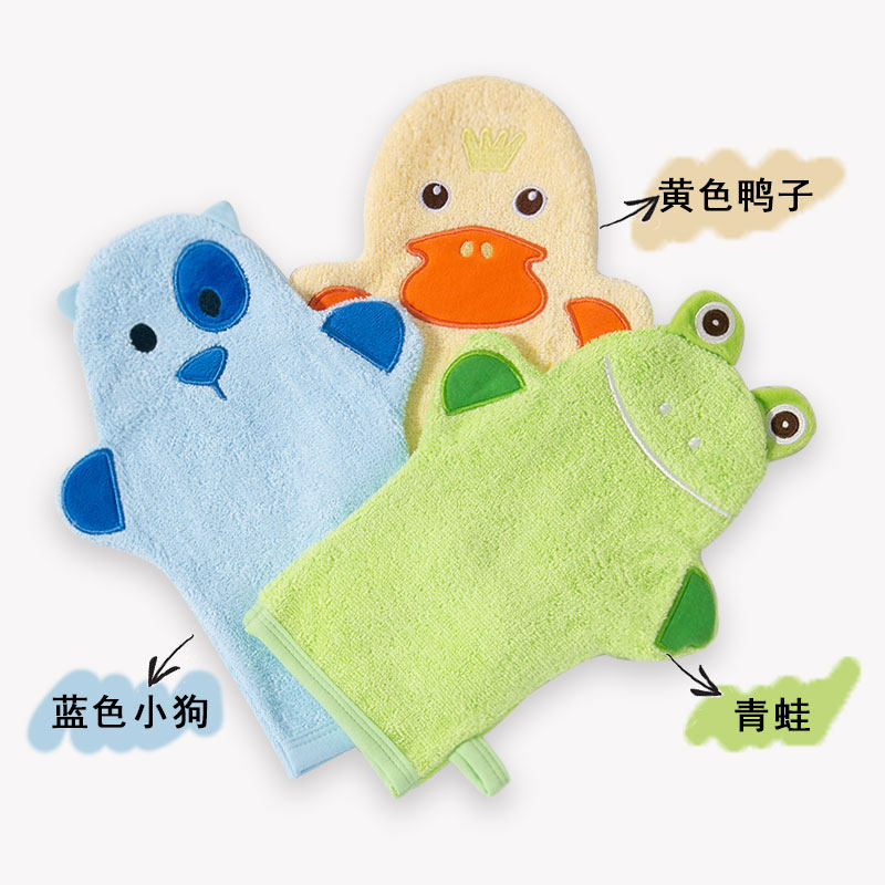 momscare baby children cartoon towel material bath towels to cool hand towels bath gloves baby bath