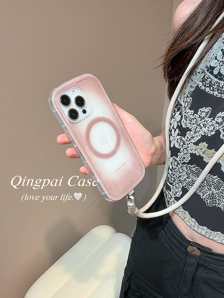 Lightweight Phone Case with Neck Strap, Crossbody Lanyard, Long Solid Color Nylon Rope, Thickened and Reinforced, New Model for Travel, Anti-Lost