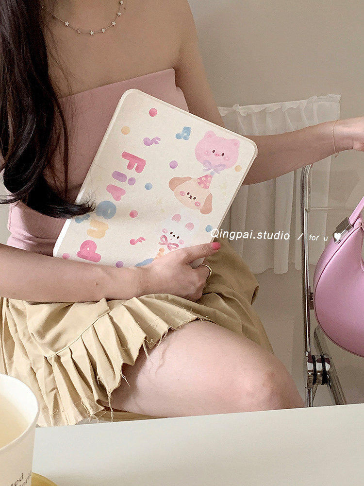 Lightweight Applicable iPad Protective Case New Pro Cover Graffiti Animal Air4/5 Apple iPad Tablet Protective Case 9 Magnetic Suction 10 Pen Slot 360-Degree Rotating Stand 2022 Version 12.9inch