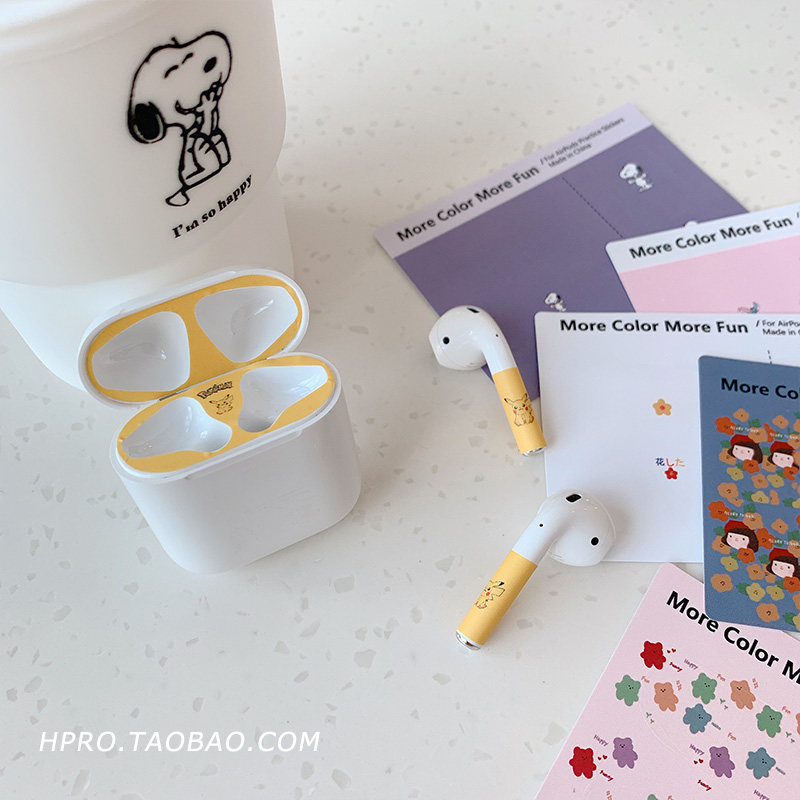 Suitable for AirPods earphone stickers A second generation jewelry cute cartoon female models ins wind Day Korean personality creativity