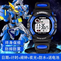 Waterproof anti-drop childrens watches Boys and Girls Primary School students electronic watches children boys multi-function luminous alarm clock