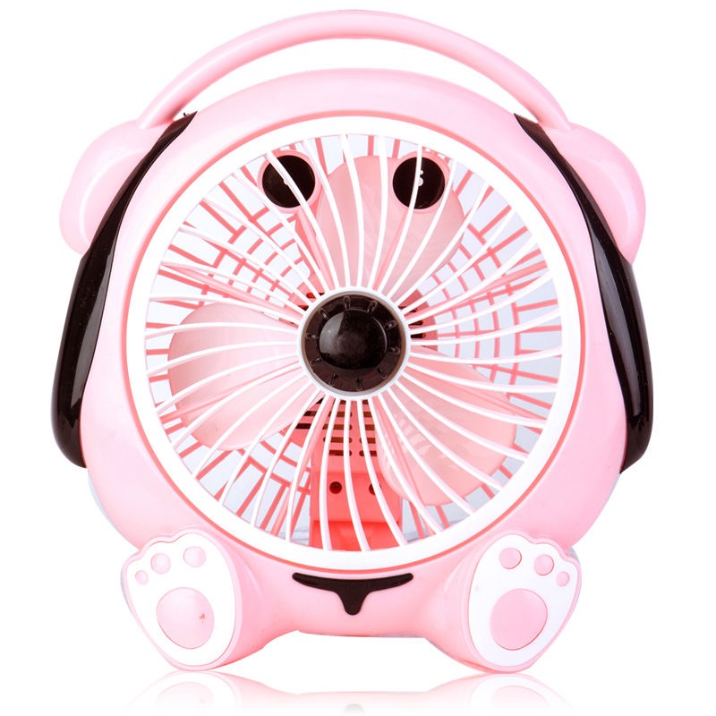 Small Electric Fan Mini Student Dormitory Bed Mute Portable Desktop Bedside Dorm Room Cartoon Small Fan