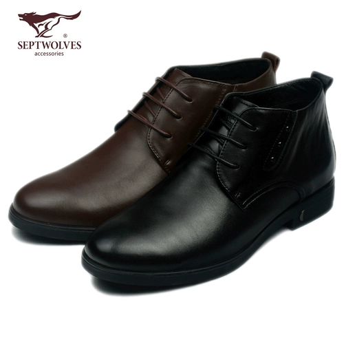 Septwolves, Martens, зимняя обувь, флисовые высокие короткие сапоги, ботинки, из натуральной кожи