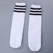 Childrens socks Summer Boys and Girls black bars white cotton summer primary school thin school uniform socks with medium socks