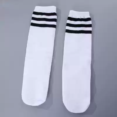 Children's socks Summer Boys and Girls black bars white cotton summer primary school thin school uniform socks with medium socks