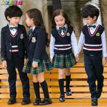 Kindergarten Garden Clothes Spring and Autumn Set Girls College Style British Korean Childrens Class Clothes Three Piece Primary School uniforms