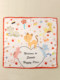 Autumn children's silk square scarf Korean style girl's mulberry silk scarf baby baby scarf cute triangle scarf trendy