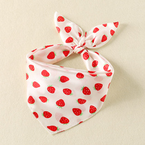 Mulberry silk childrens silk scarf girls silk scarf baby neck scarf spring and autumn style triangle scarf for baby girls