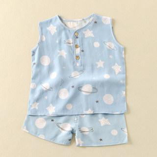 Children's Silk Suit for Summer, 100% Mulberry Silk, Medium and Large Children's Sports Vest and Shorts, Boys' Two-Piece Set, Thin