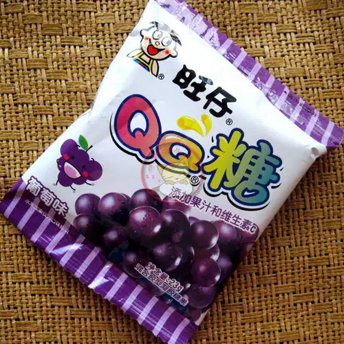 Хочу, что пища wangzi QQ сахар 23g черничный виноград зеленый яблоко персиковой аромат дополнительный резиновый сахар мягкий сок